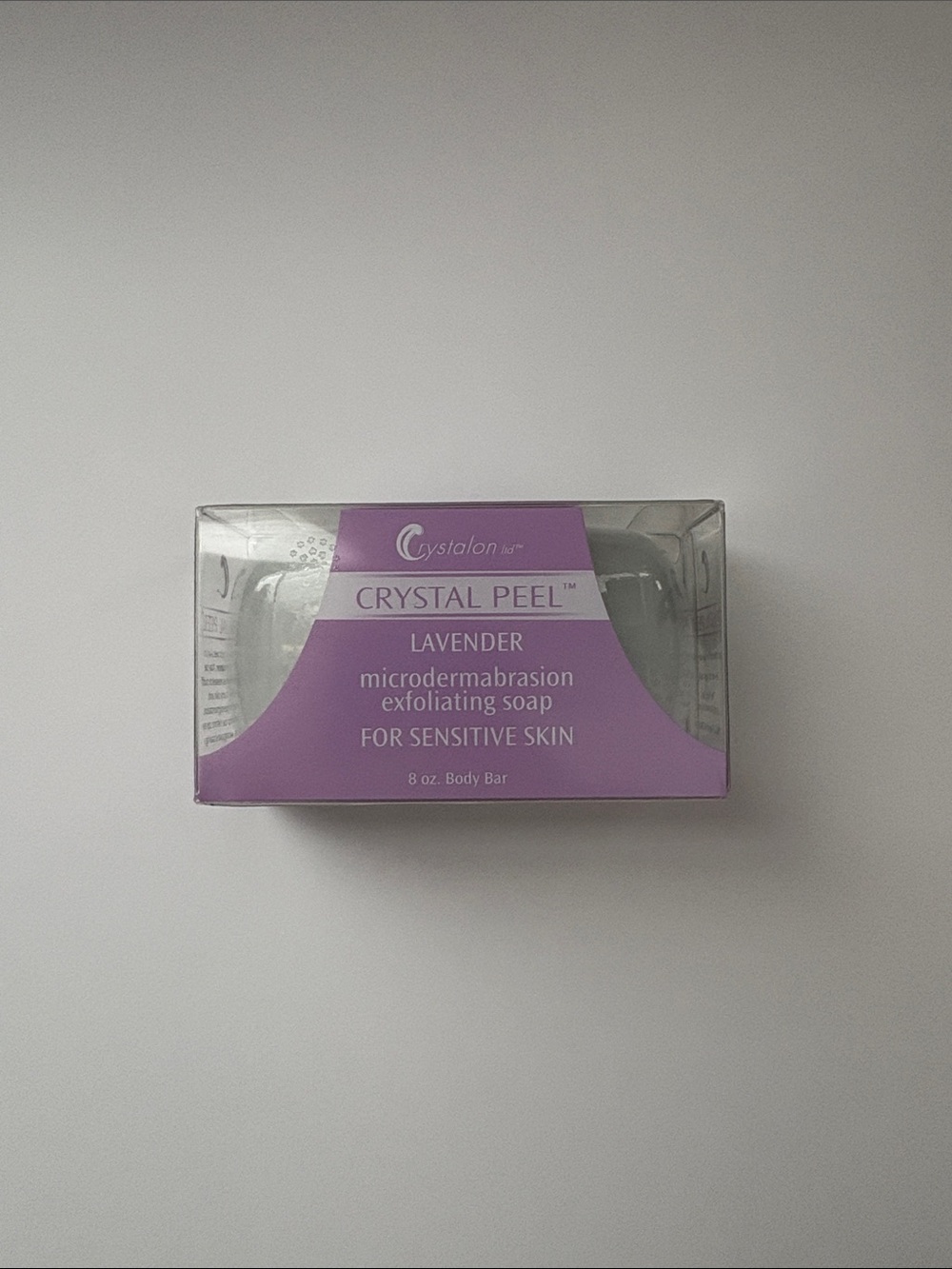 CRYSTAL PEEL Microdermabrasion Exfoliating Soap Bar Lavender Sensitive Skin 8 oz